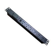 Power distribution unit 19 inch 1U Australian type cabinet 6ways pdu socket with overload protector